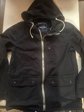 American Eagle Outfitters Womens Navy Hooded Field Jacket